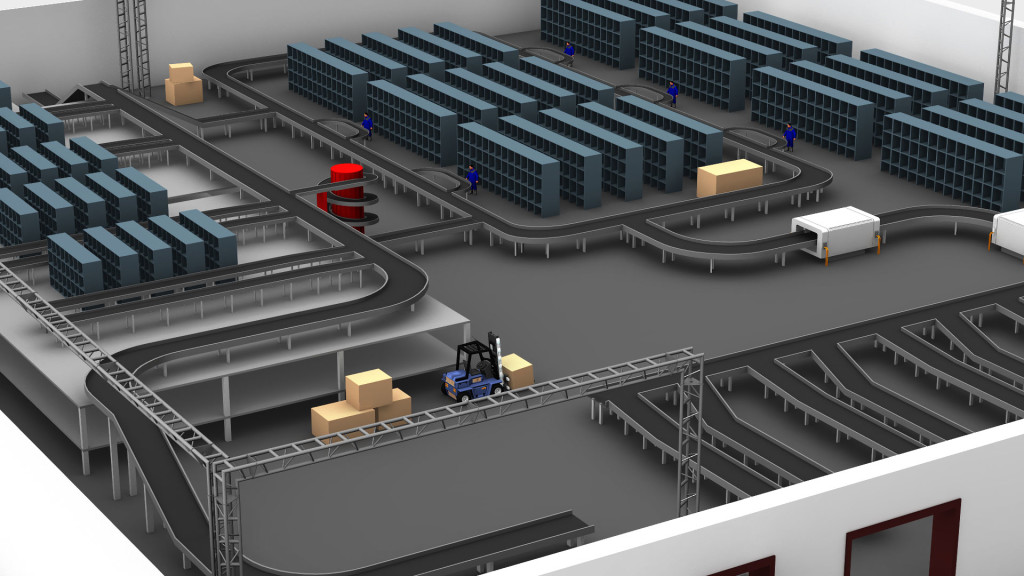 3D conveyor warehouse